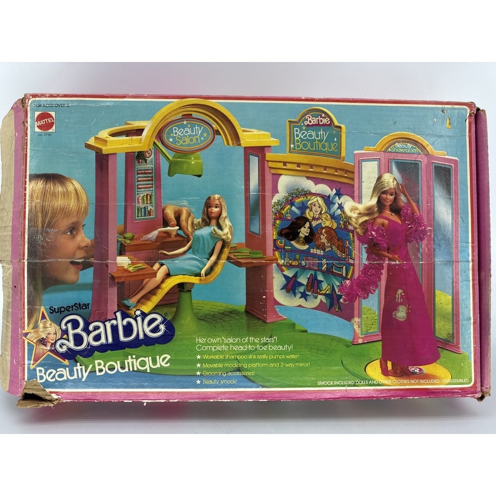 Mattel Barbie Beauty Showroom Playset Vintage Toy Set